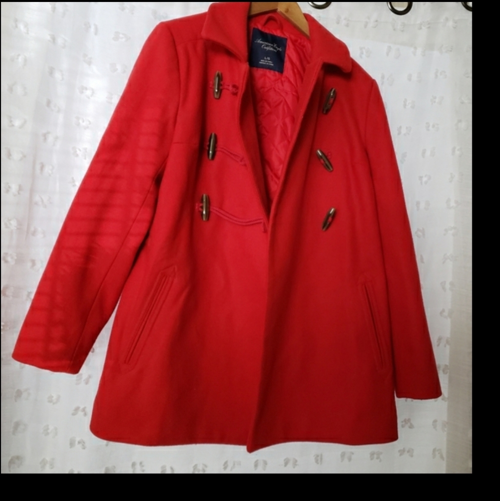 American eagle wool mix jacket size large